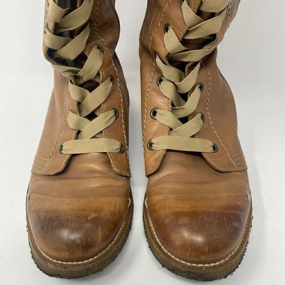 Anthropologie Cubanas Lace Up Riding Boots